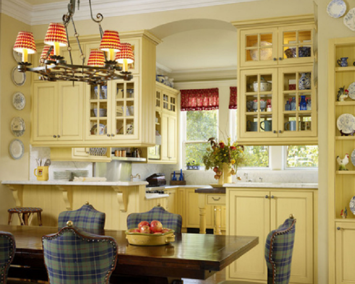 yellow kitchen design 