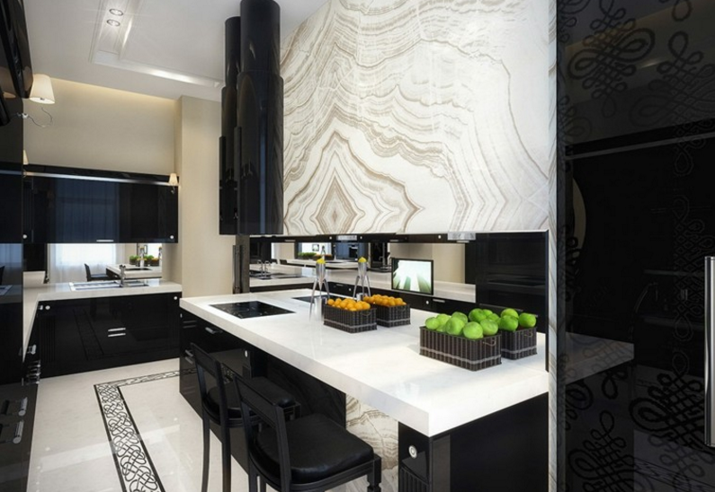 ideas for black and white kitchen