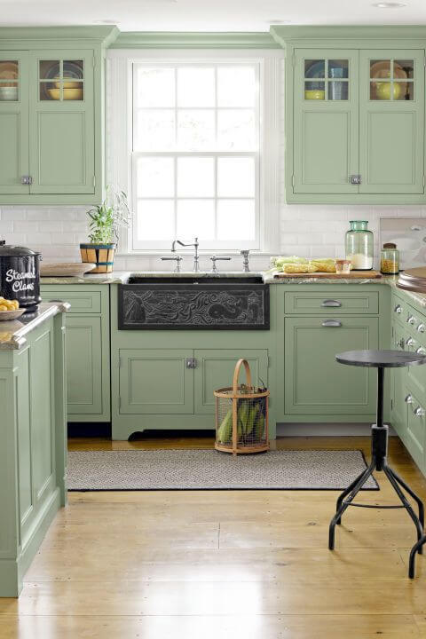 green kitchen cabinets ideas