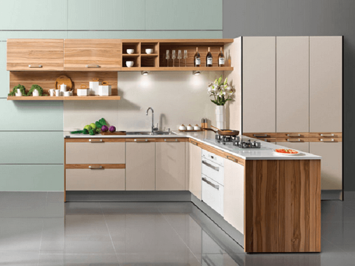 l shaped kitchen cabinets