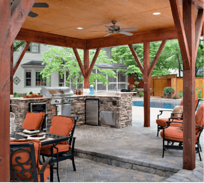 l shaped outdoor kitchen