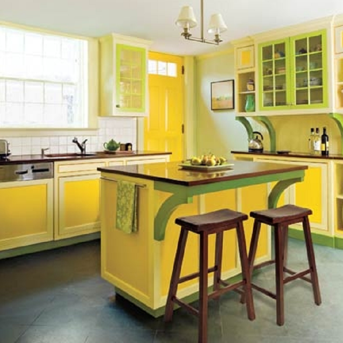 yellow kitchen table