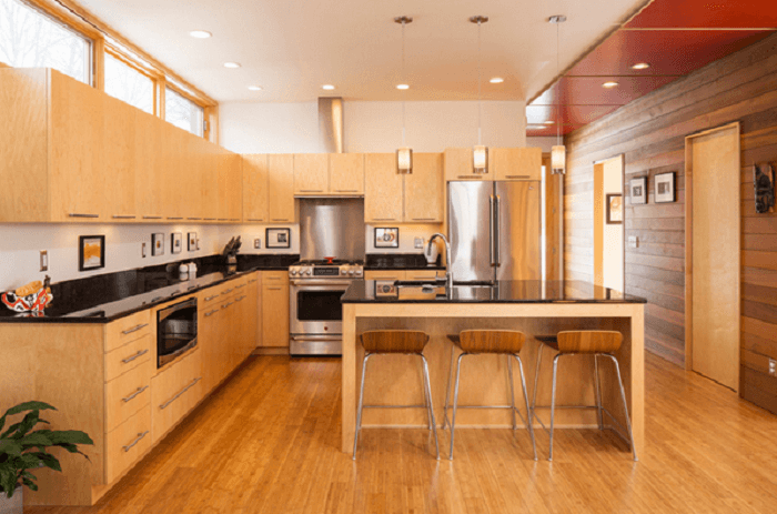l shaped kitchen with island layout