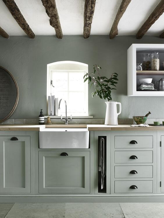 sage green kitchen cabinets