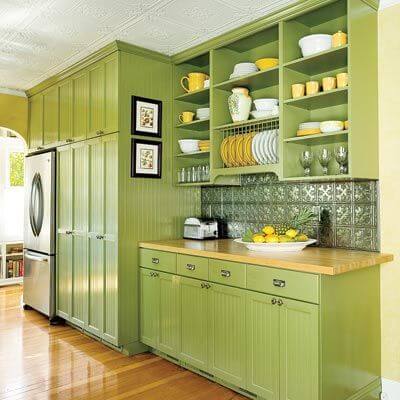 Green Kitchen Cupboard Ideas