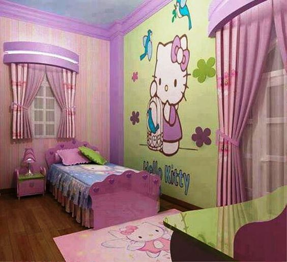 Paint Ideas for Girl Bedroom Hello Kitty