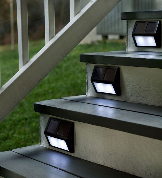 Solar Wedge Lights for Stairways