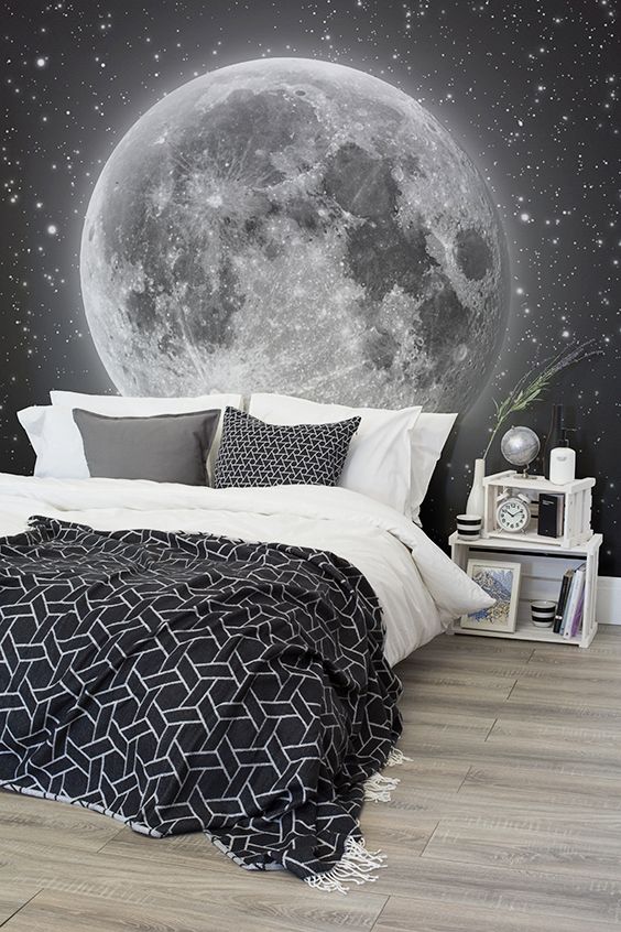 outer space themed bedroom 