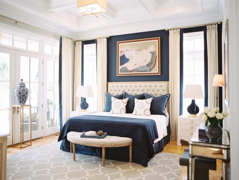 navy blue master bedroom ideas