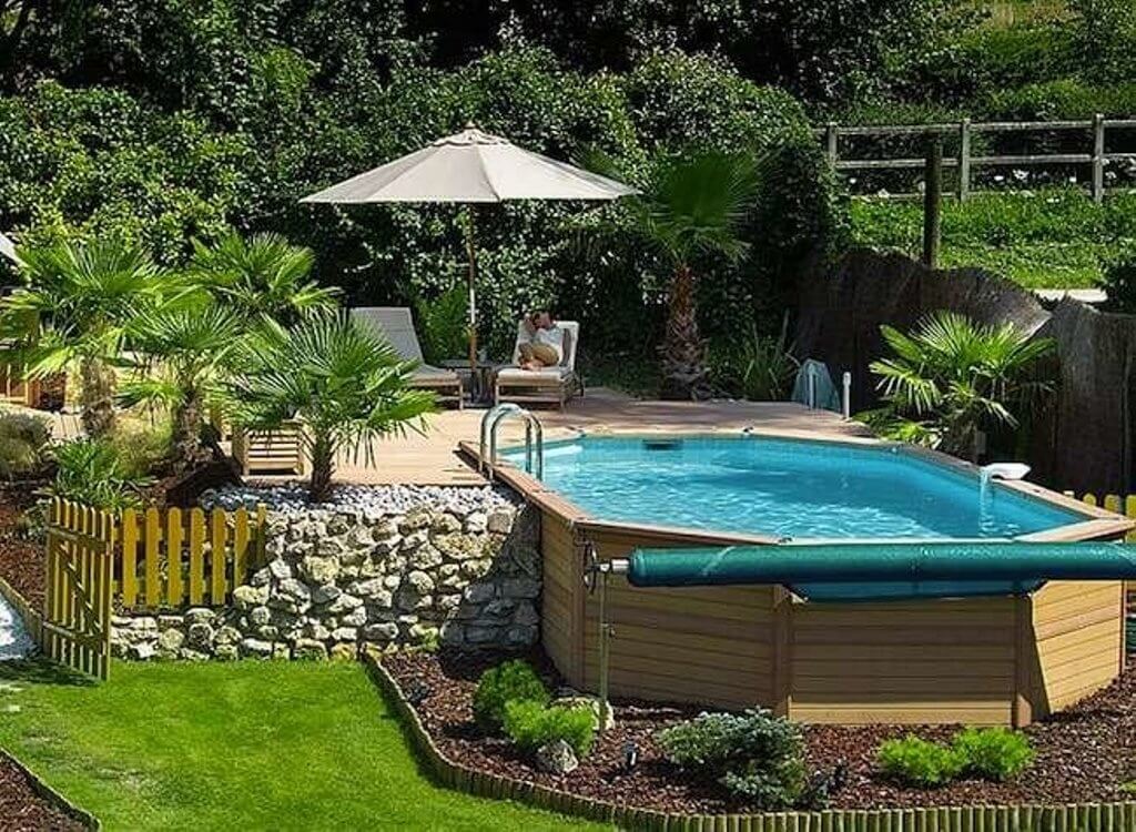 Above Ground Pool Ideas for Tropical Backyard