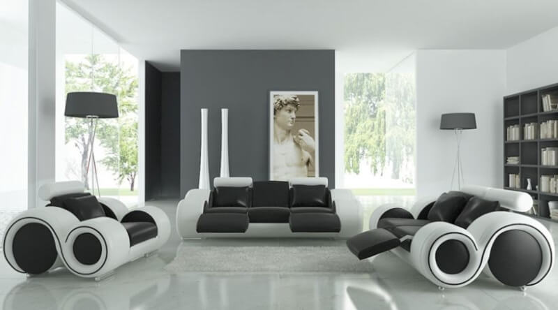 Contemporary White Living Room