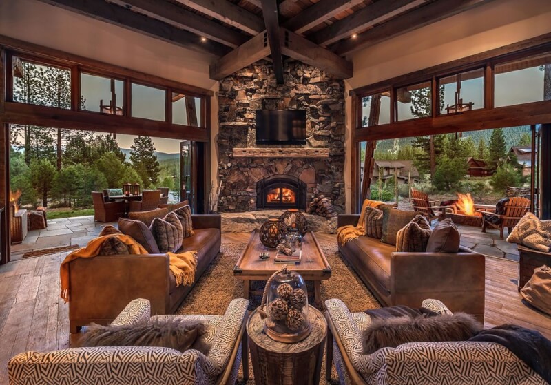 rustic style living room