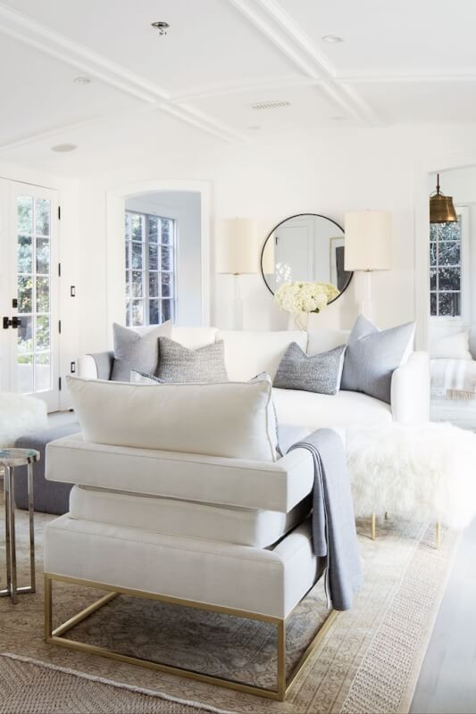 White and Gray Living Room