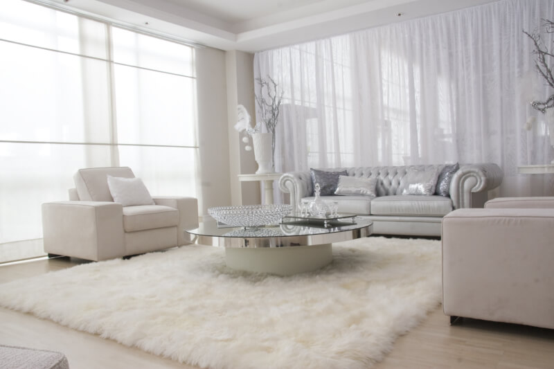 White and Silver Elegant Living Room