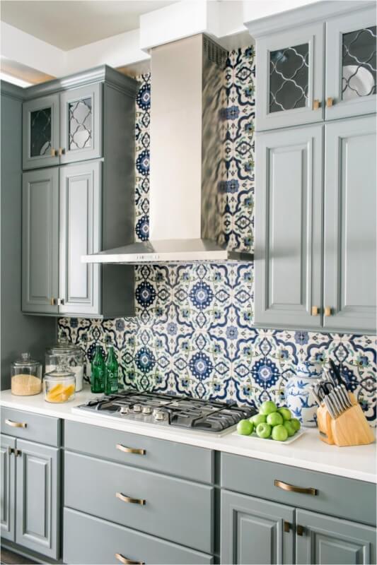 blue kitchen cabinets images