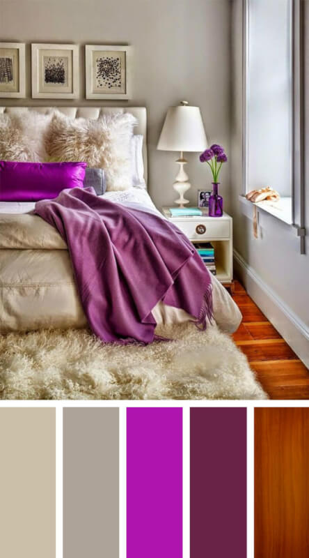 bedroom color schemes grey