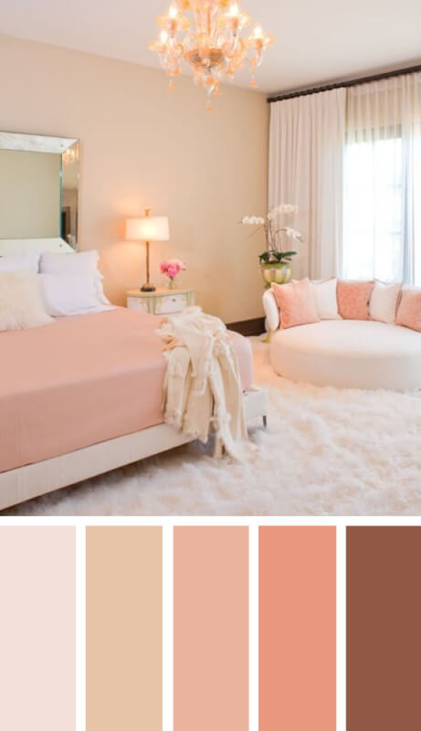 bedroom colour schemes pink