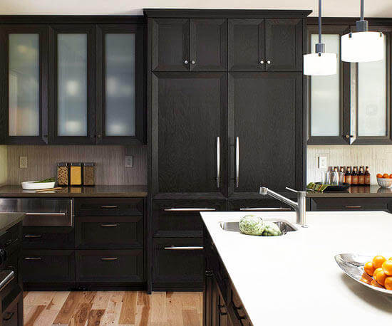 black kitchen cabinets pictures