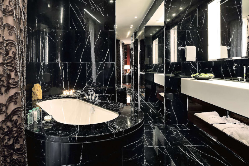 black marble bathroom