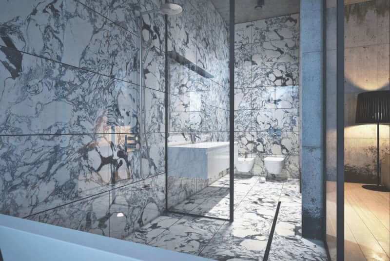 small marble bathroom