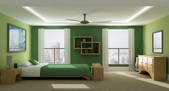 green bedroom paint
