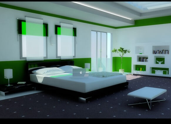 green bedrooms color schemes