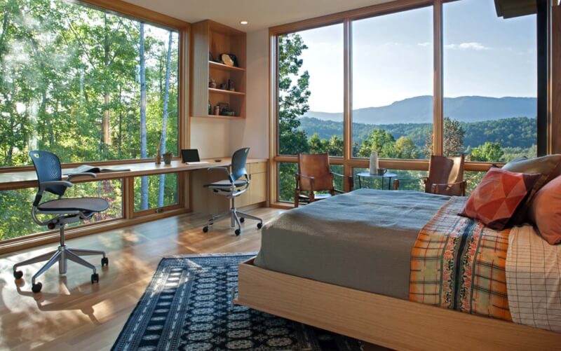 Home Office Bedroom with a View