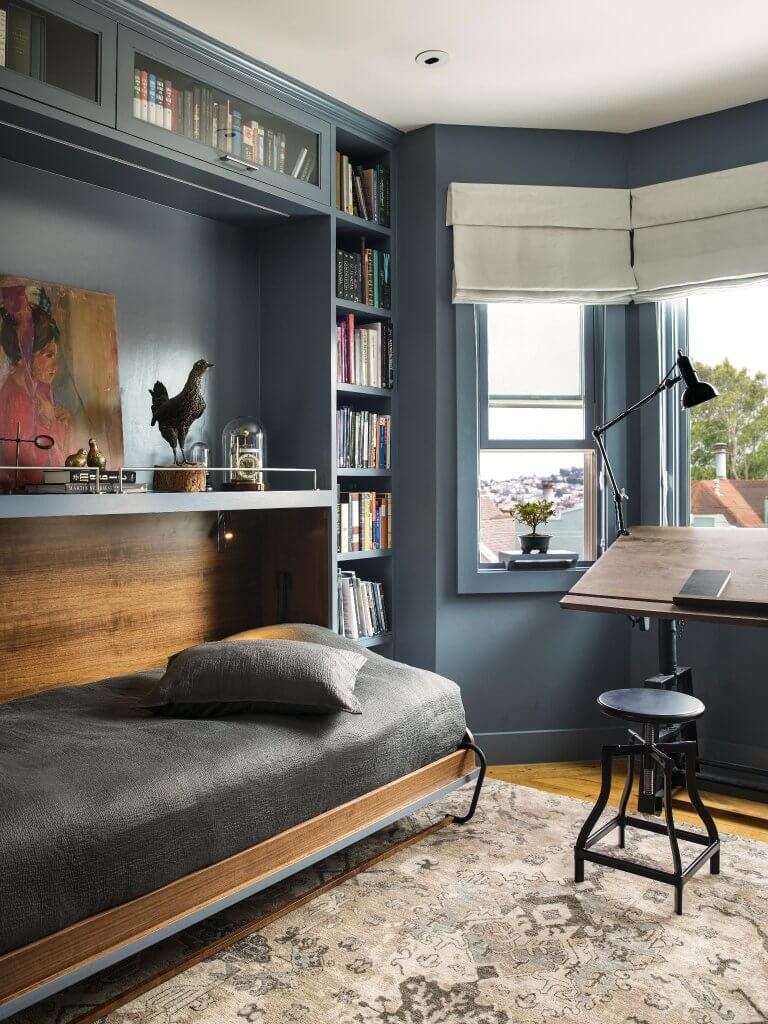 Industrial Guest Room with Office