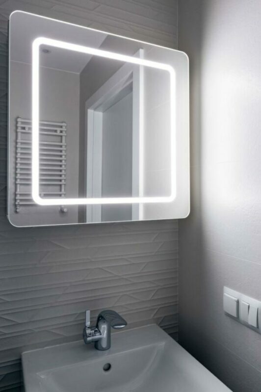 wall mirror with lights